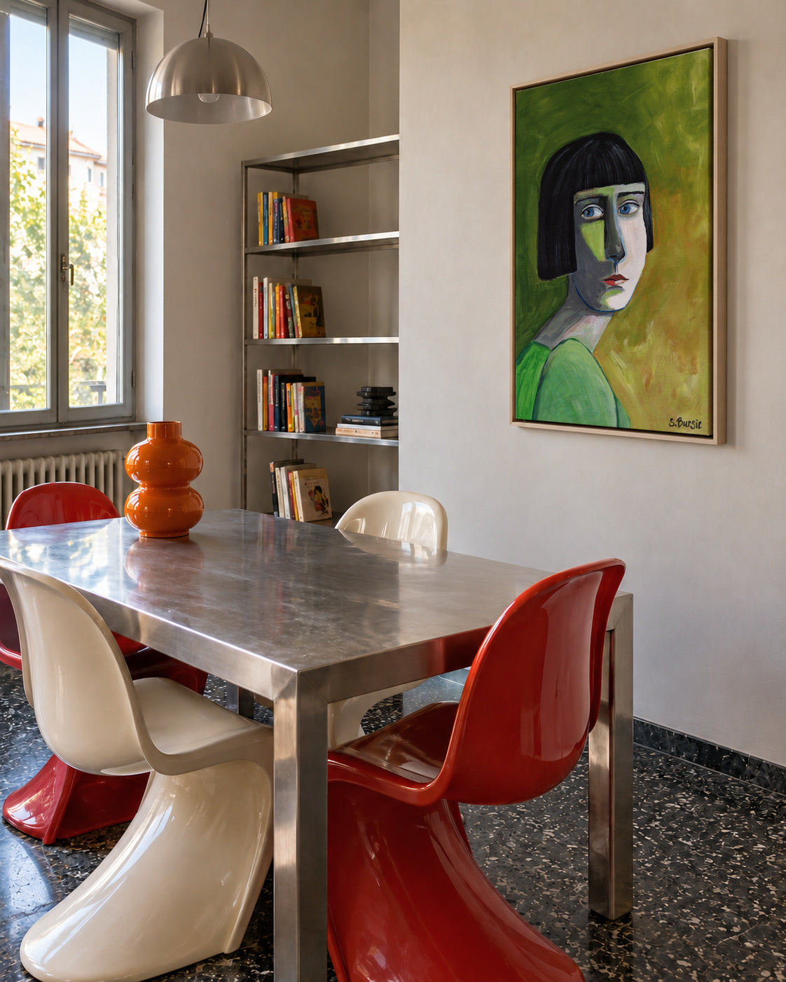 Lady with the Look - Framed canvas in an interior