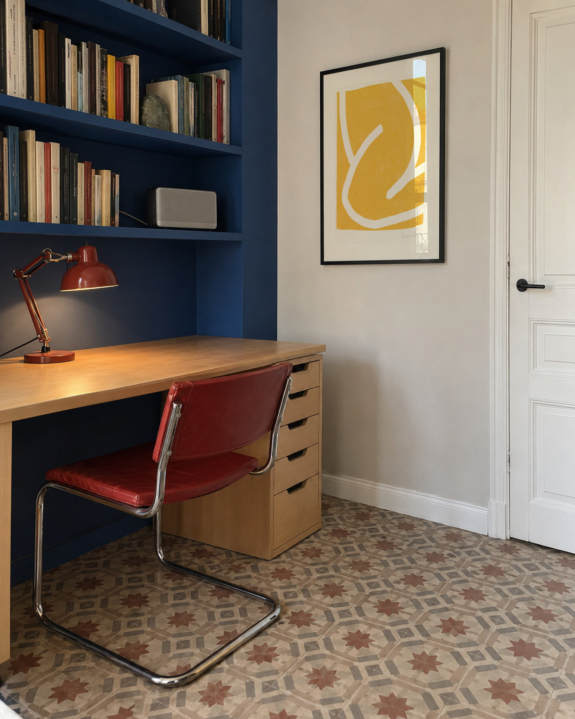 Mellow - Framed poster in an interior