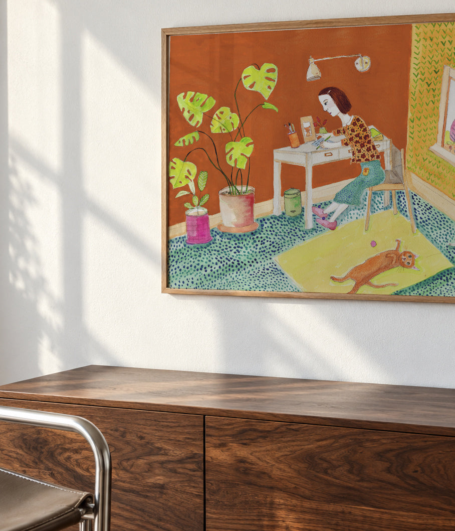 Life with Cats - Framed poster detail