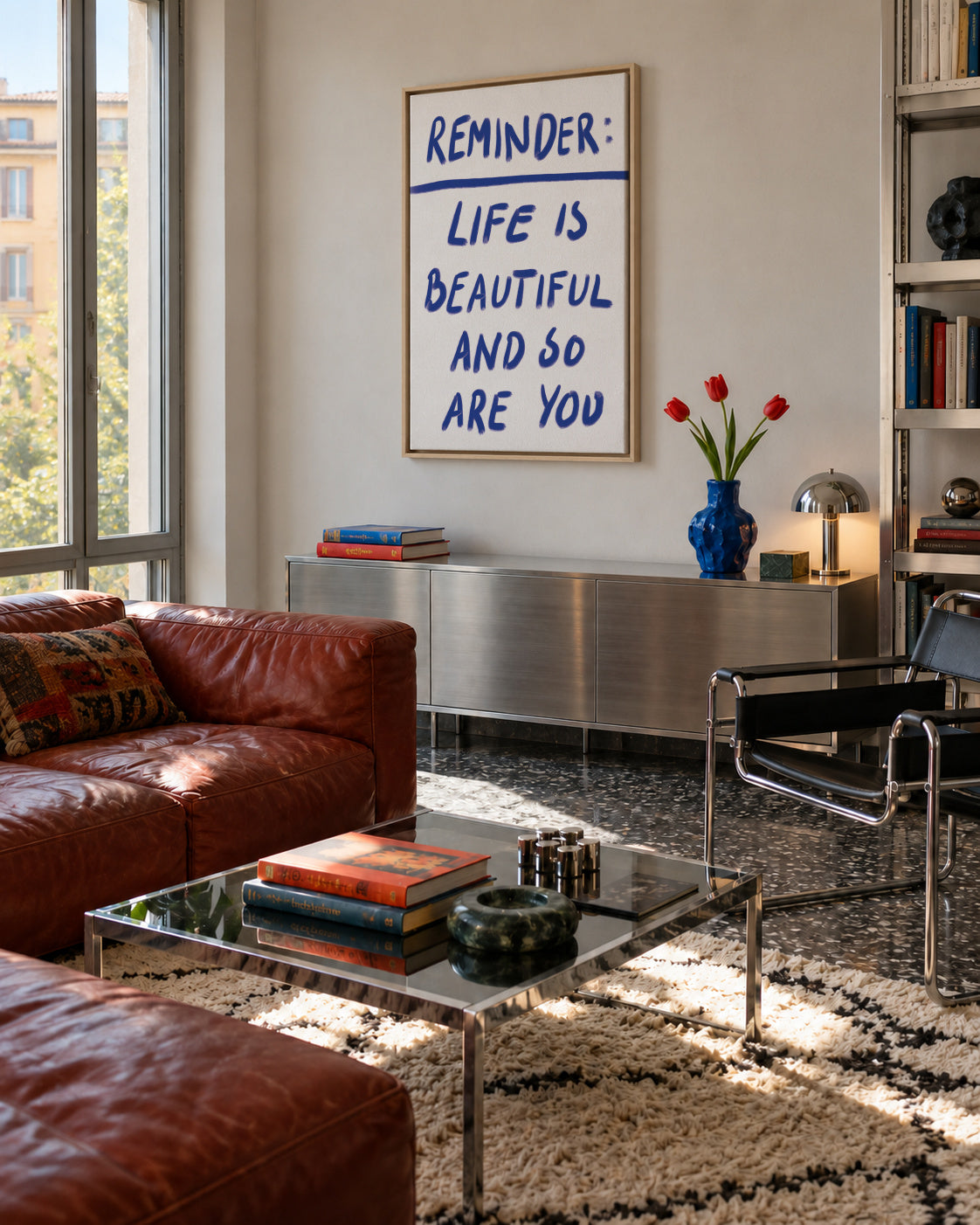 Reminder - Framed canvas in an interior