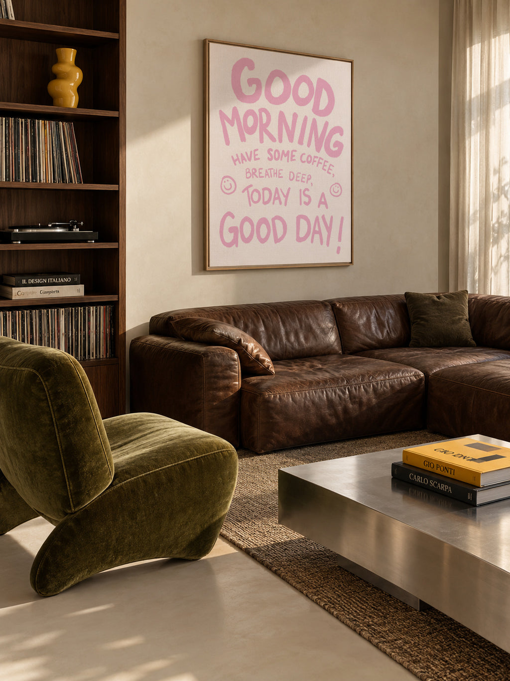 Good Morning - Framed canvas in an interior