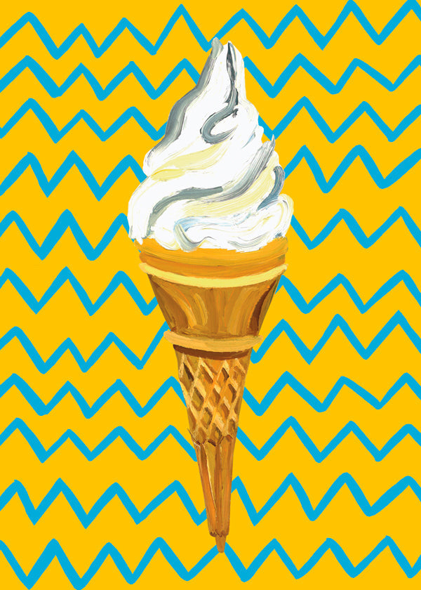 Ice Cream Yellow Zigzag - Alice Straker