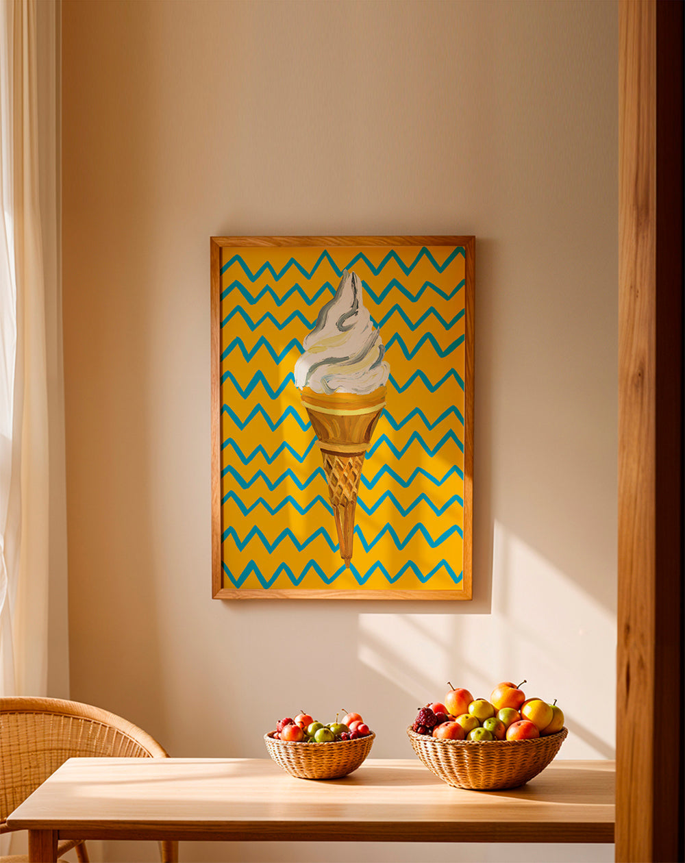 Ice Cream Yellow Zigzag - Alice Straker