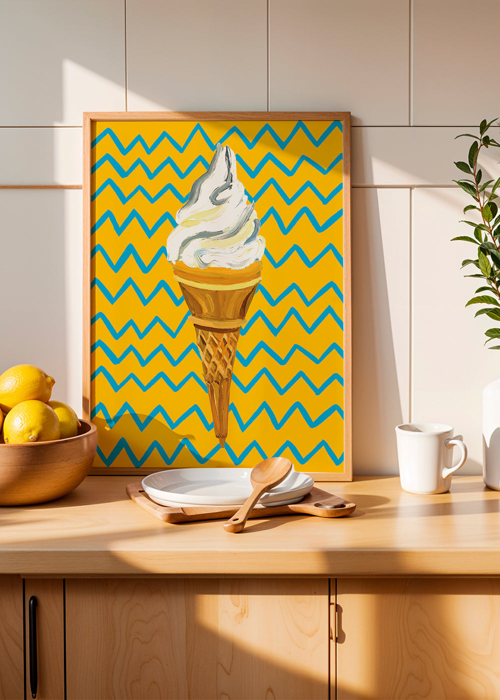 Ice Cream Yellow Zigzag - Alice Straker