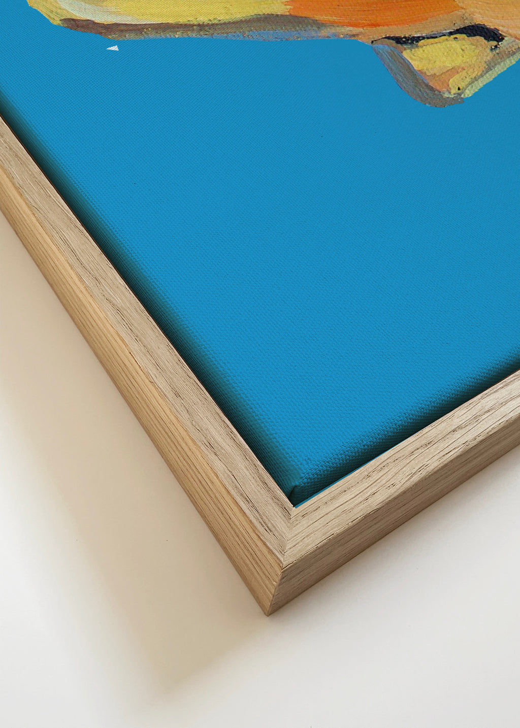 Scallops On Blue - Framed canvas detail