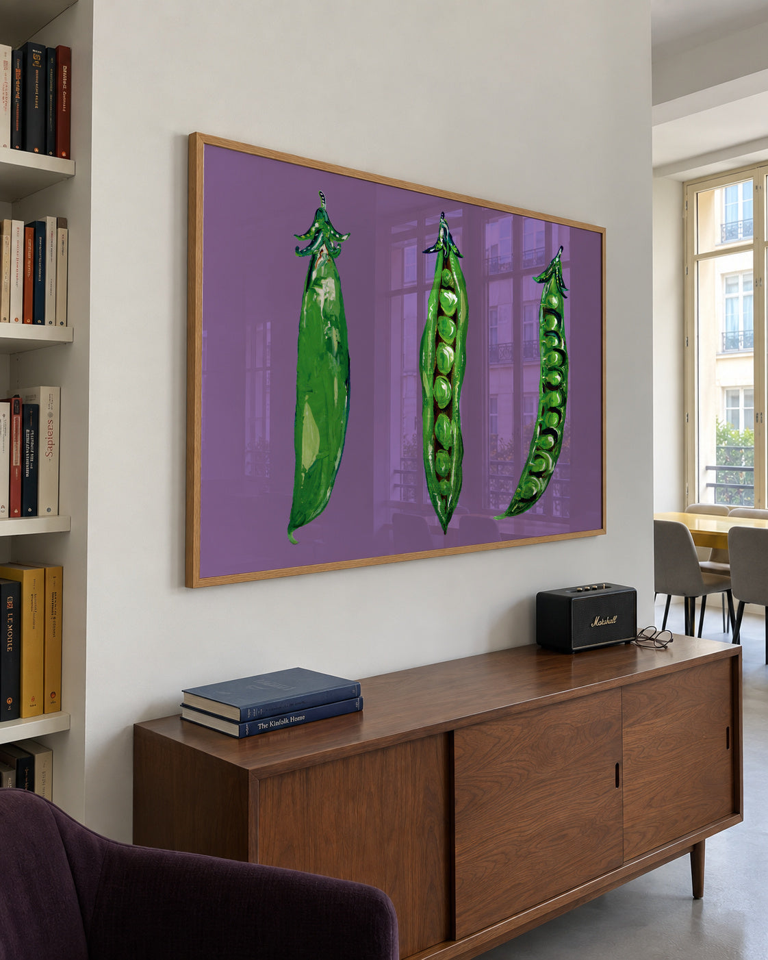 Peas In a Pod - Framed poster in an interior