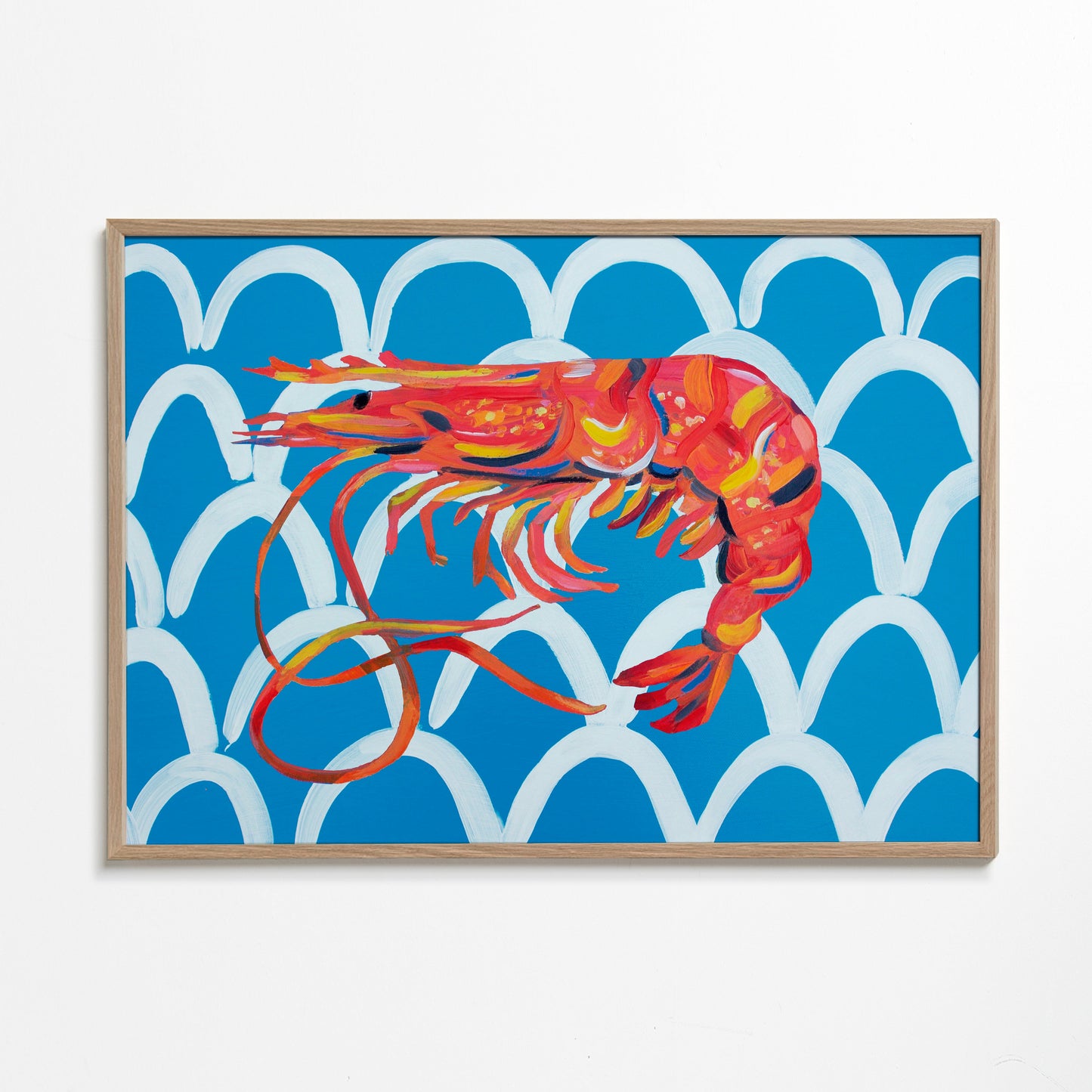 Prawn On Blue Wavey - Alice Straker