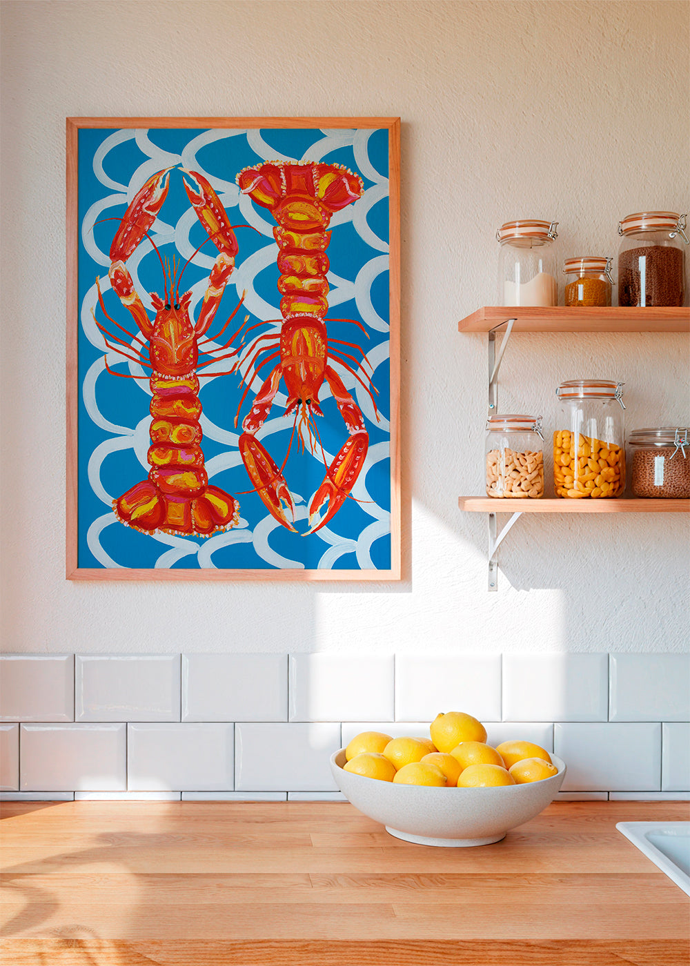 Langoustines On Blue - Alice Straker