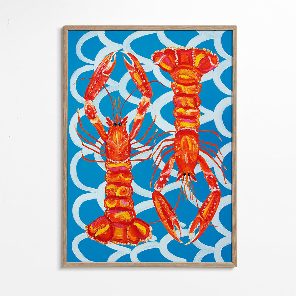 Langoustines On Blue - Alice Straker