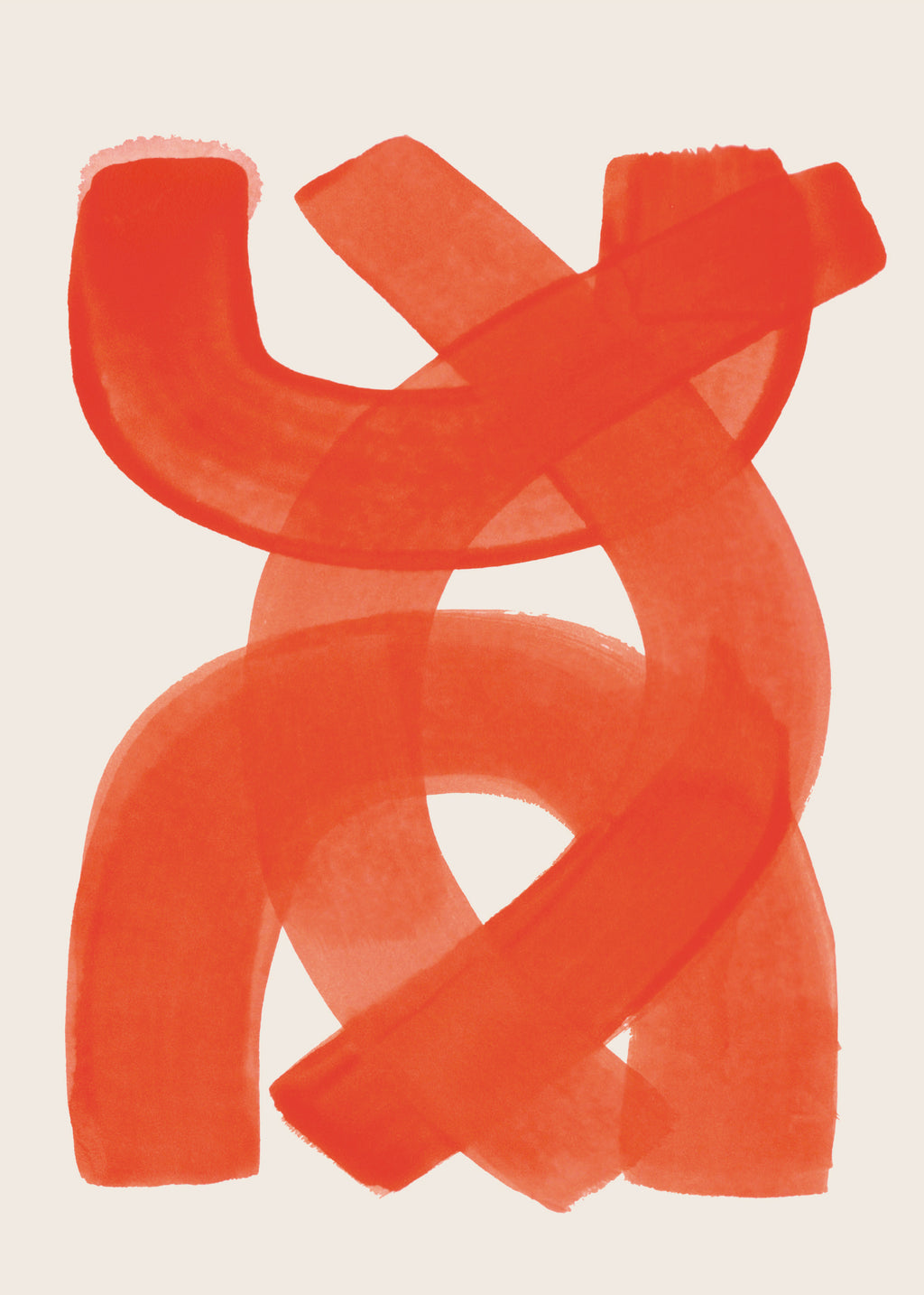 Orange Strokes - Unframed art print