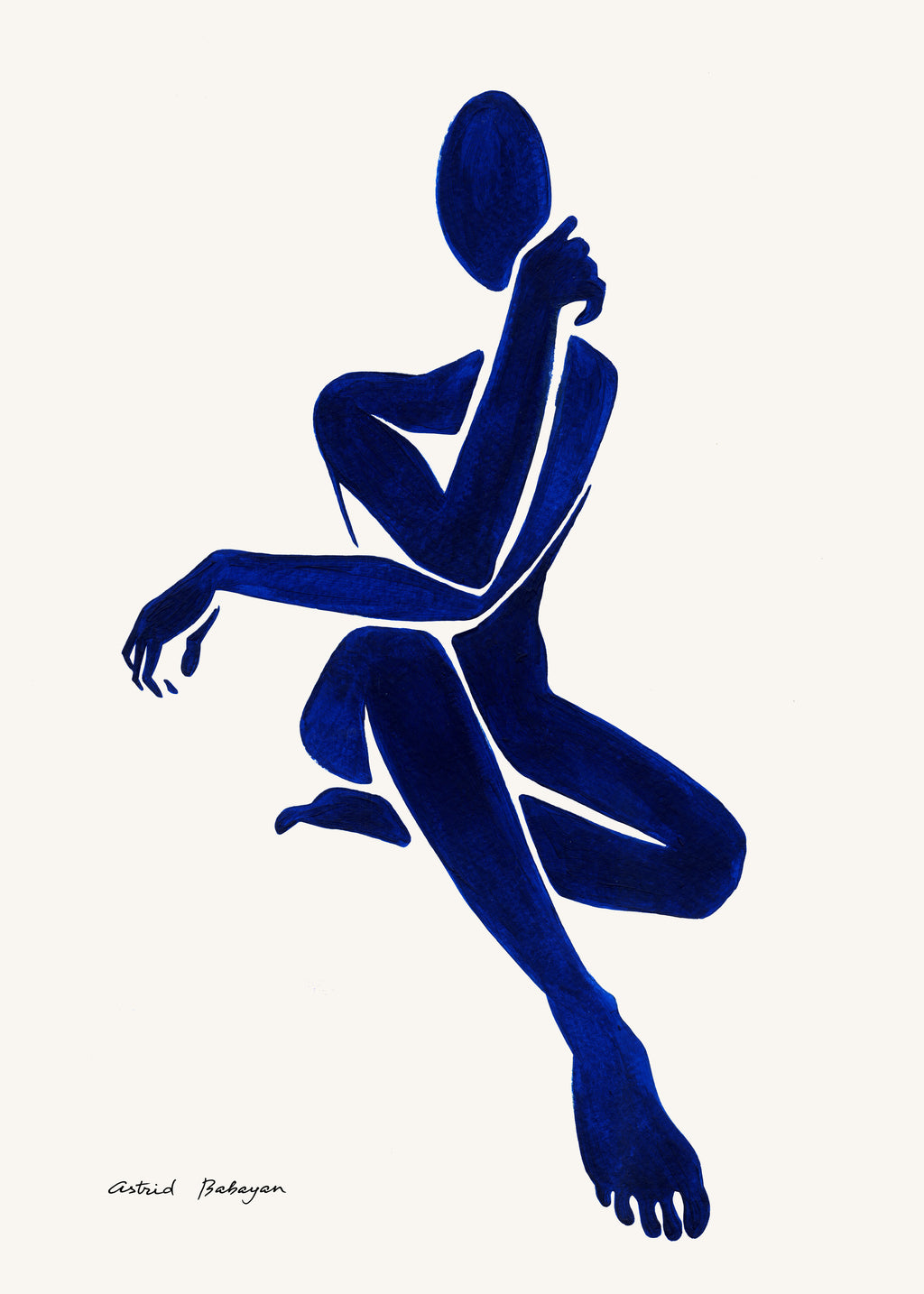 Blue Figure #2 - Unframed art print