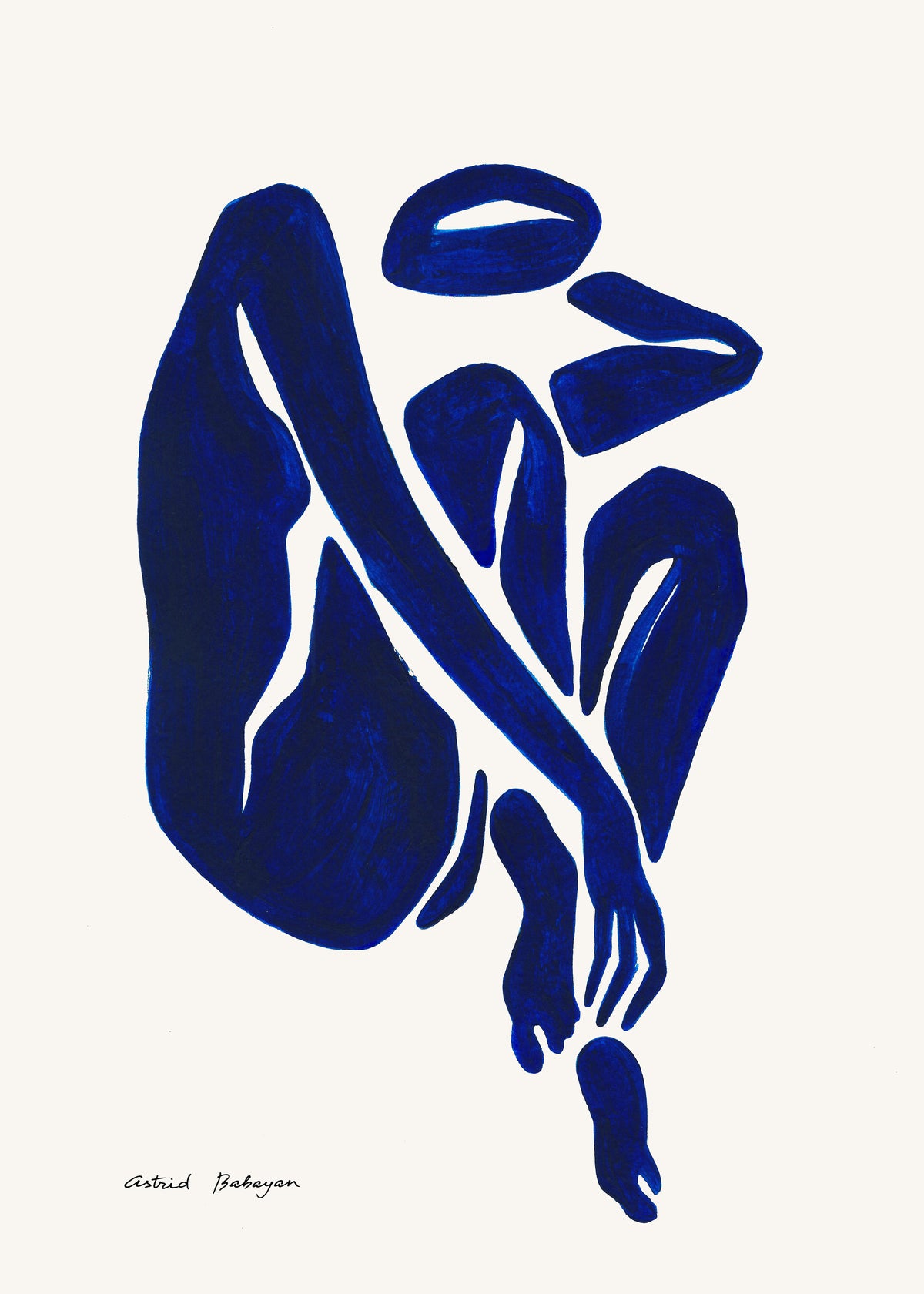 Blue Figure #3 - Unframed art print