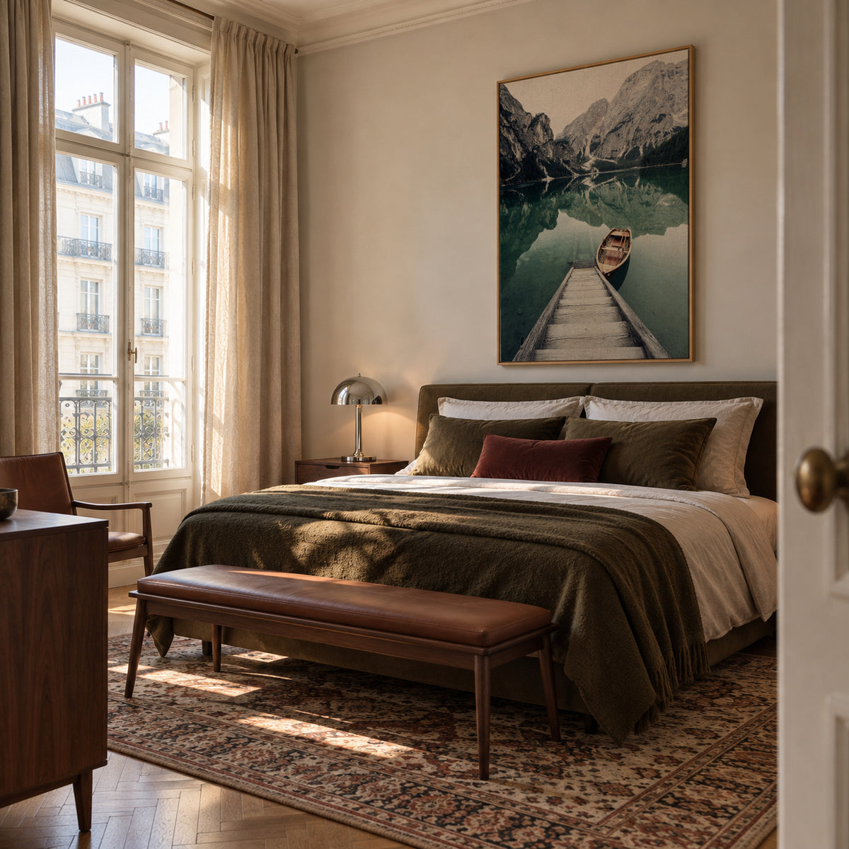 Calm waters - Ralf Richtsteiger - Framed canvas in an interior