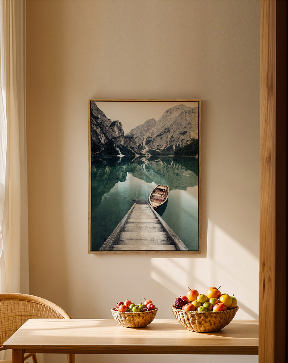 Calm waters - Ralf Richtsteiger - Framed canvas in an interior
