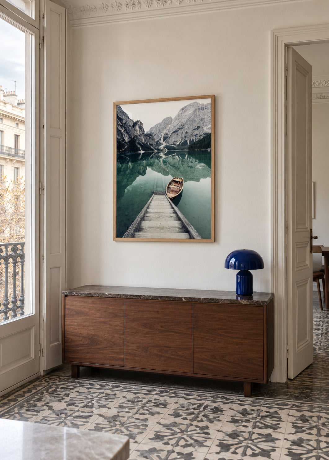 Calm waters - Ralf Richtsteiger - Framed poster in an interior