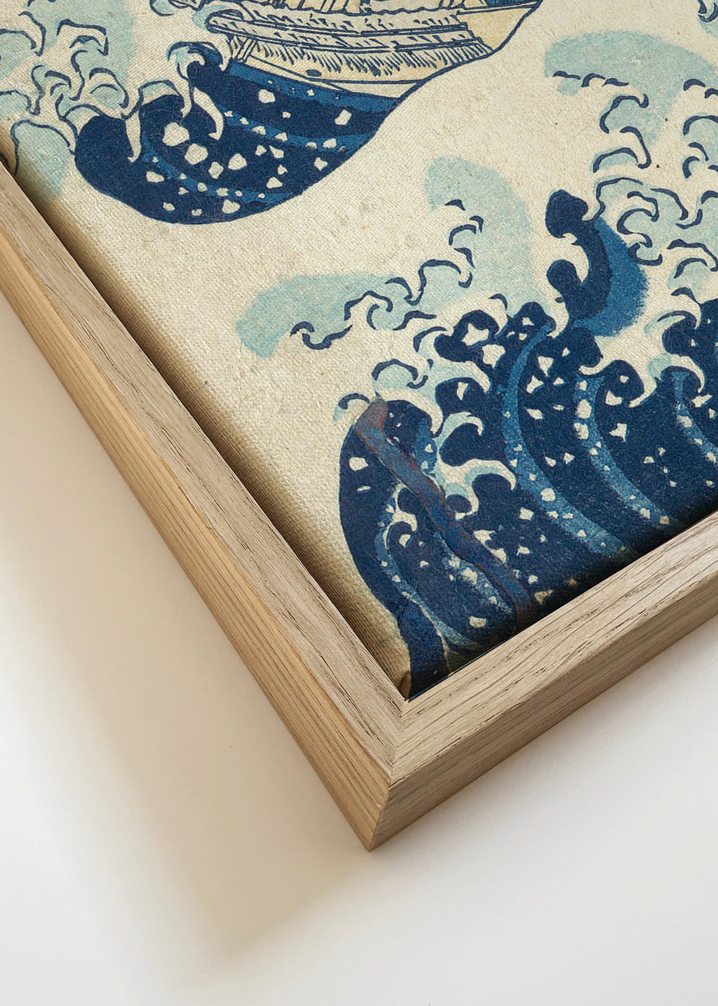 The Great Wave of Kanagawa - Katsushika Hokusai - Framed canvas detail