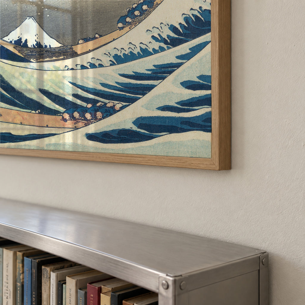 The Great Wave of Kanagawa - Katsushika Hokusai - Framed poster detail