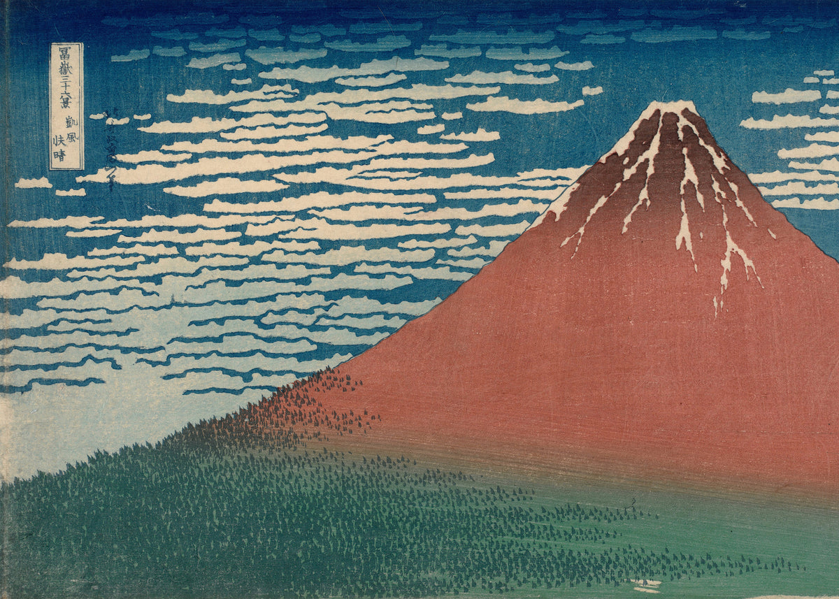 Red Fuji - Katsushika Hokusai - Unframed art print