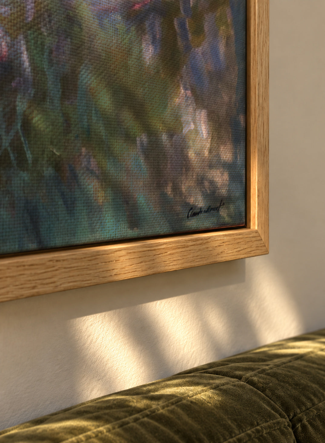 Water lilies - Claude Monet - Framed canvas detail