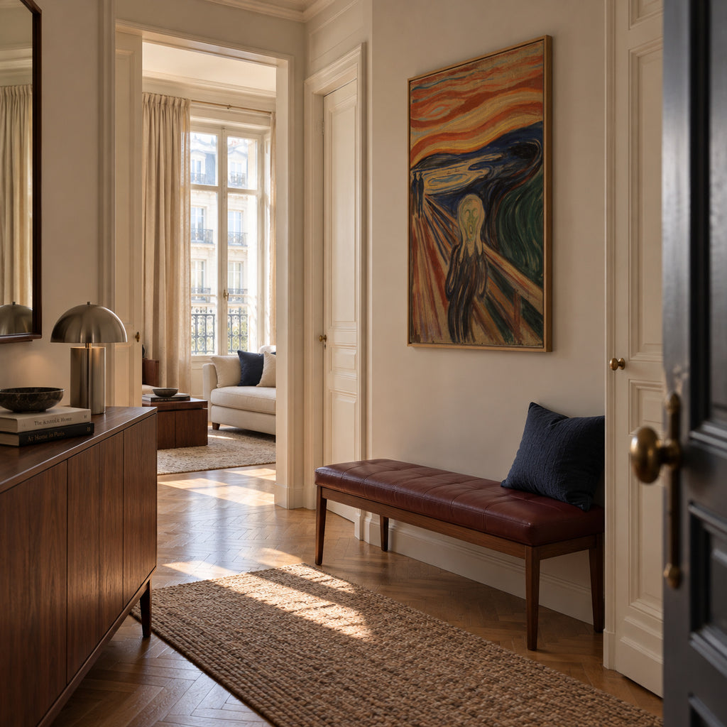 The Scream - Edvard Munch - Framed canvas in an interior