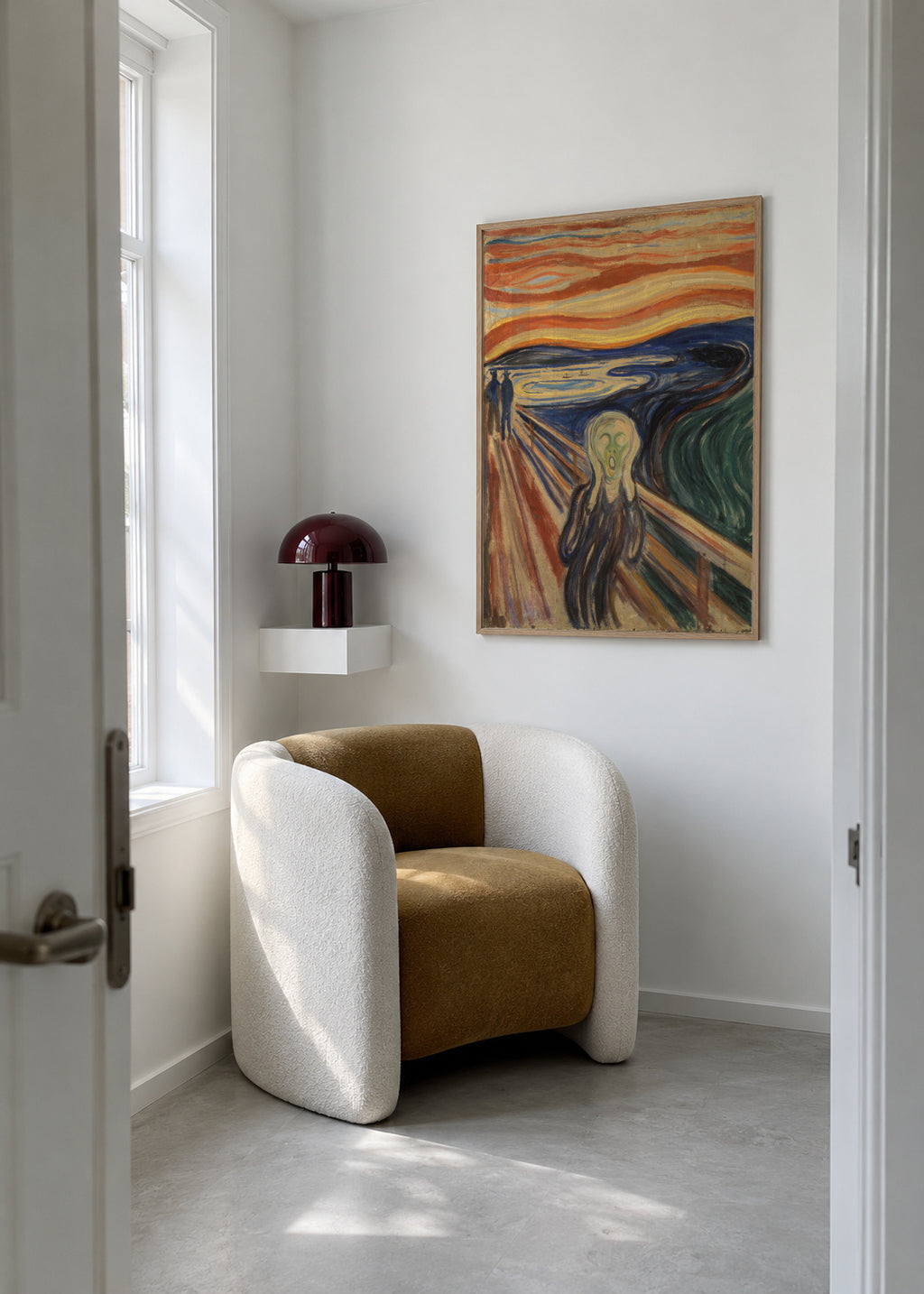 The Scream - Edvard Munch - Framed poster in an interior