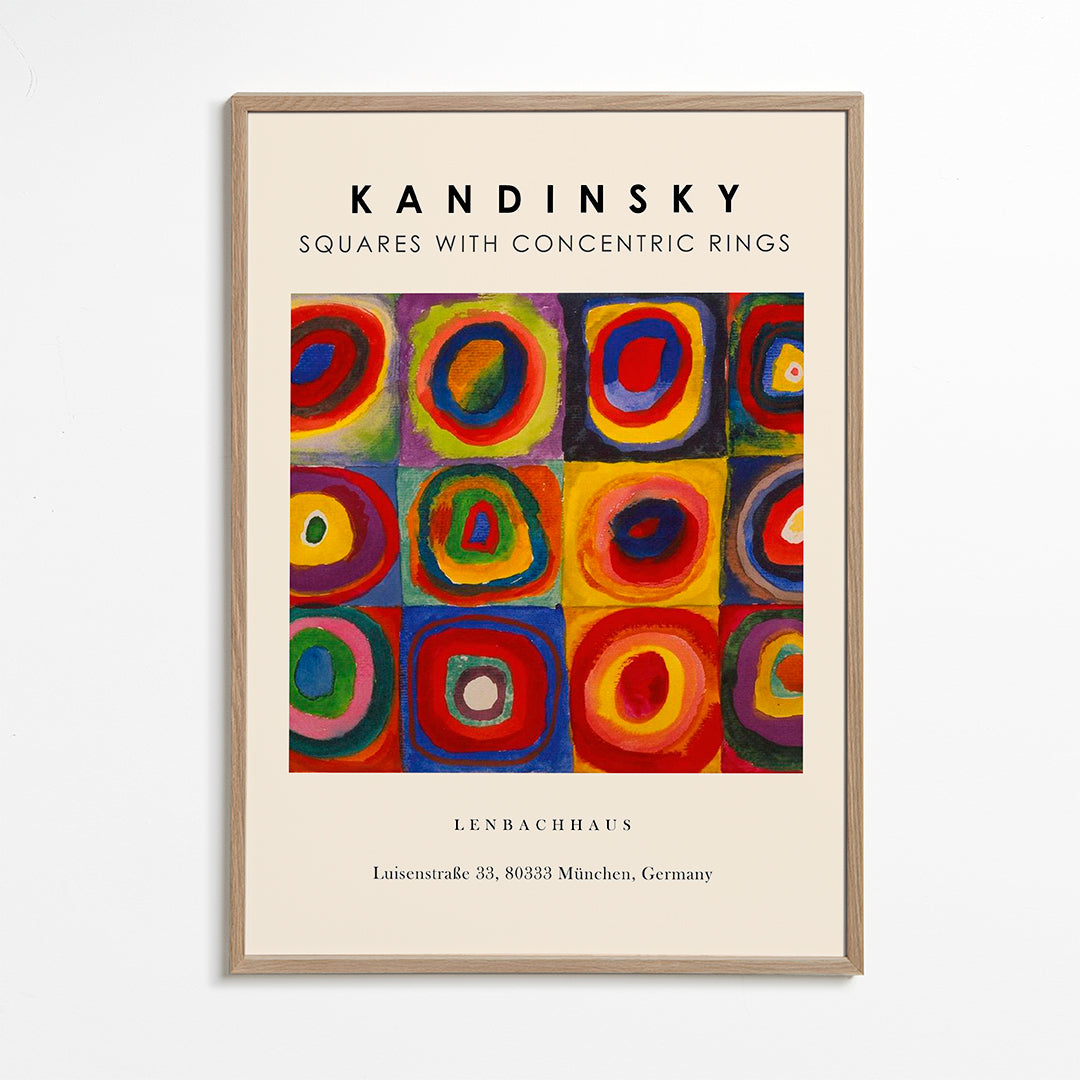 Colour Study - Squares and Concentric Rings Exhibition - Vasili Kandinsky