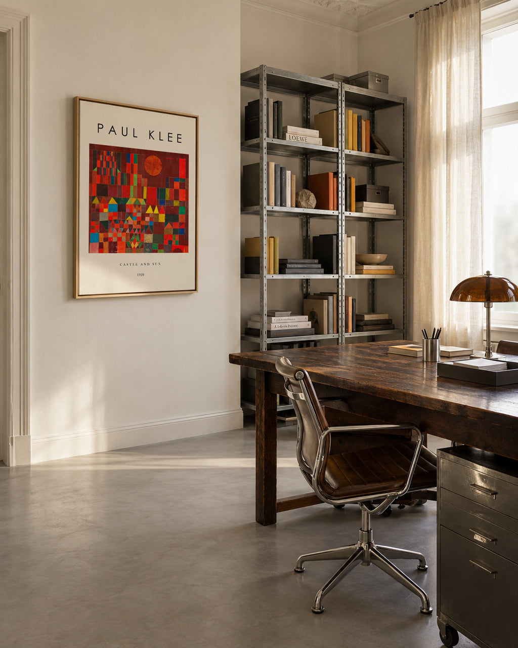 Castle and Sun Exhibition - Paul Klee - Framed canvas in an interior