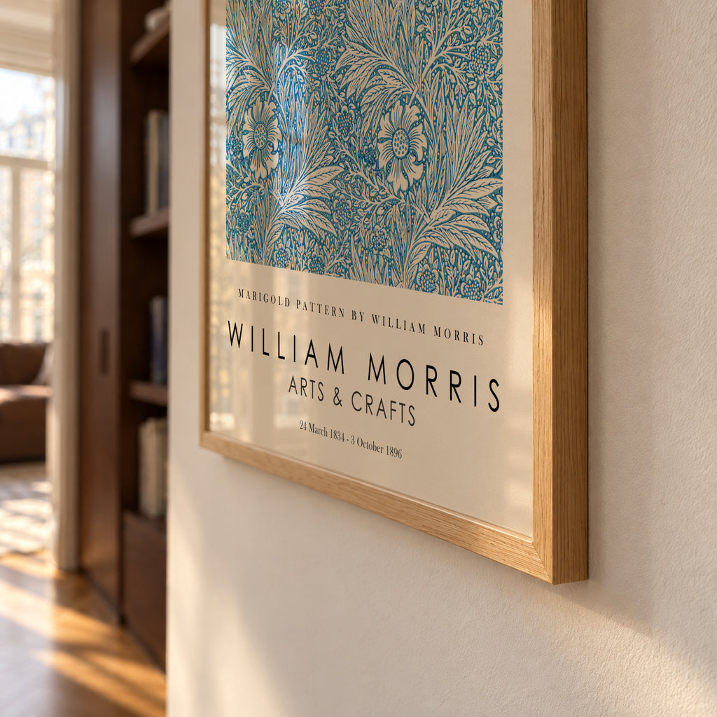 Marigold Pattern by William Morris Exhibition - Framed poster detail