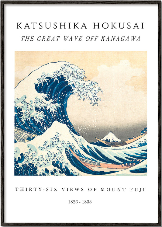 The Great Wave of Kanagawa Exhibition White - Katsushika Hokusai