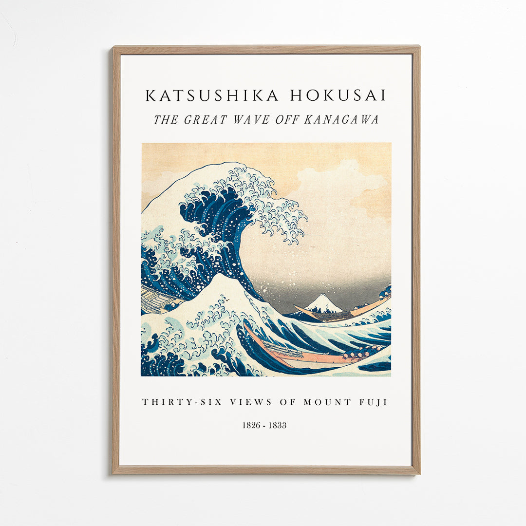 The Great Wave of Kanagawa Exhibition White - Katsushika Hokusai