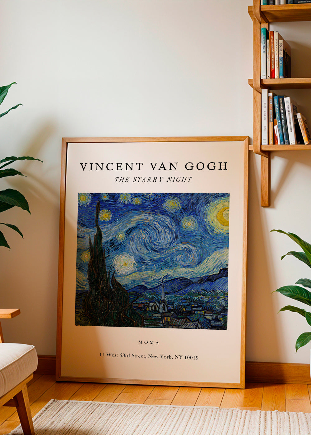 The Starry Night Exhibition White - Van Gogh