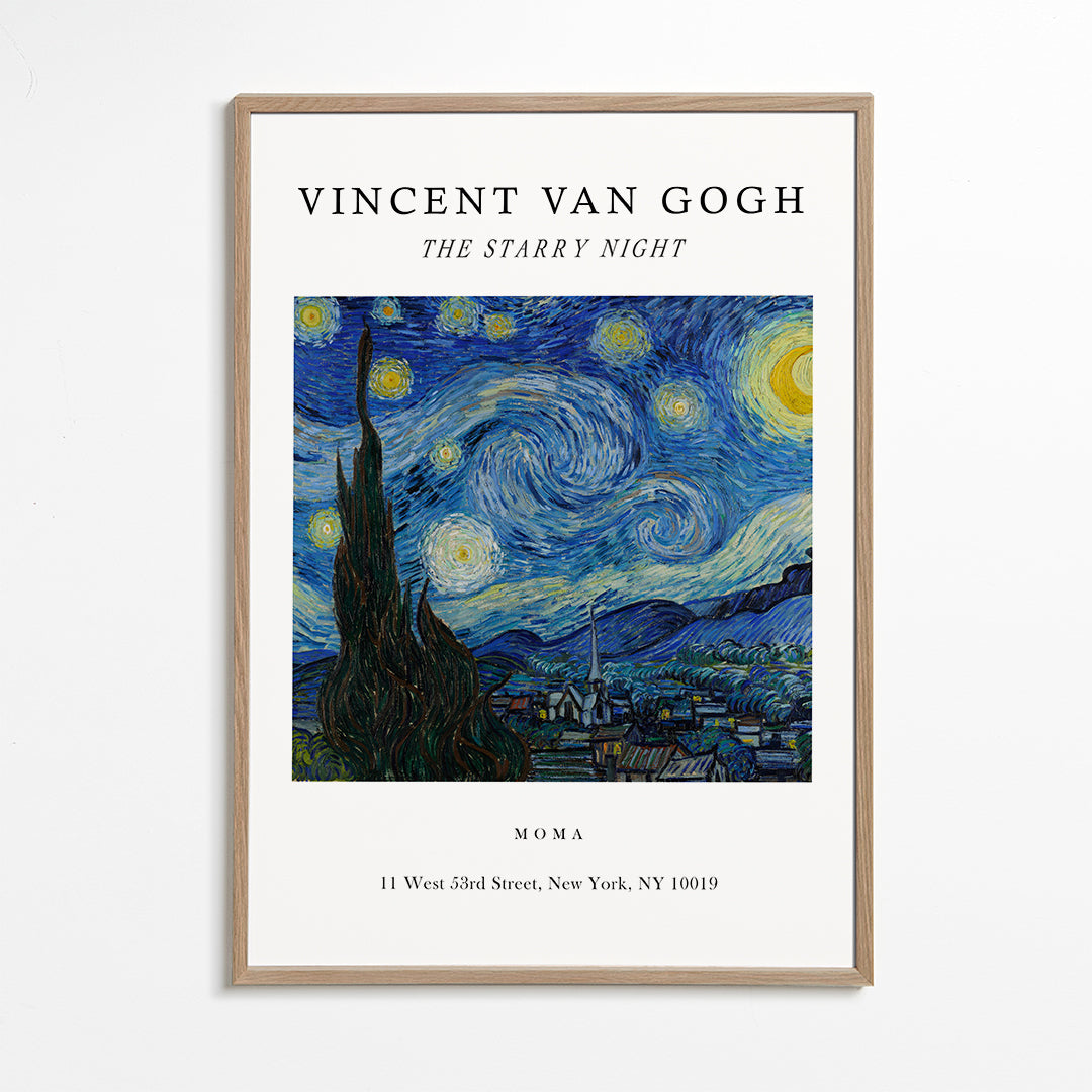 The Starry Night Exhibition White - Van Gogh