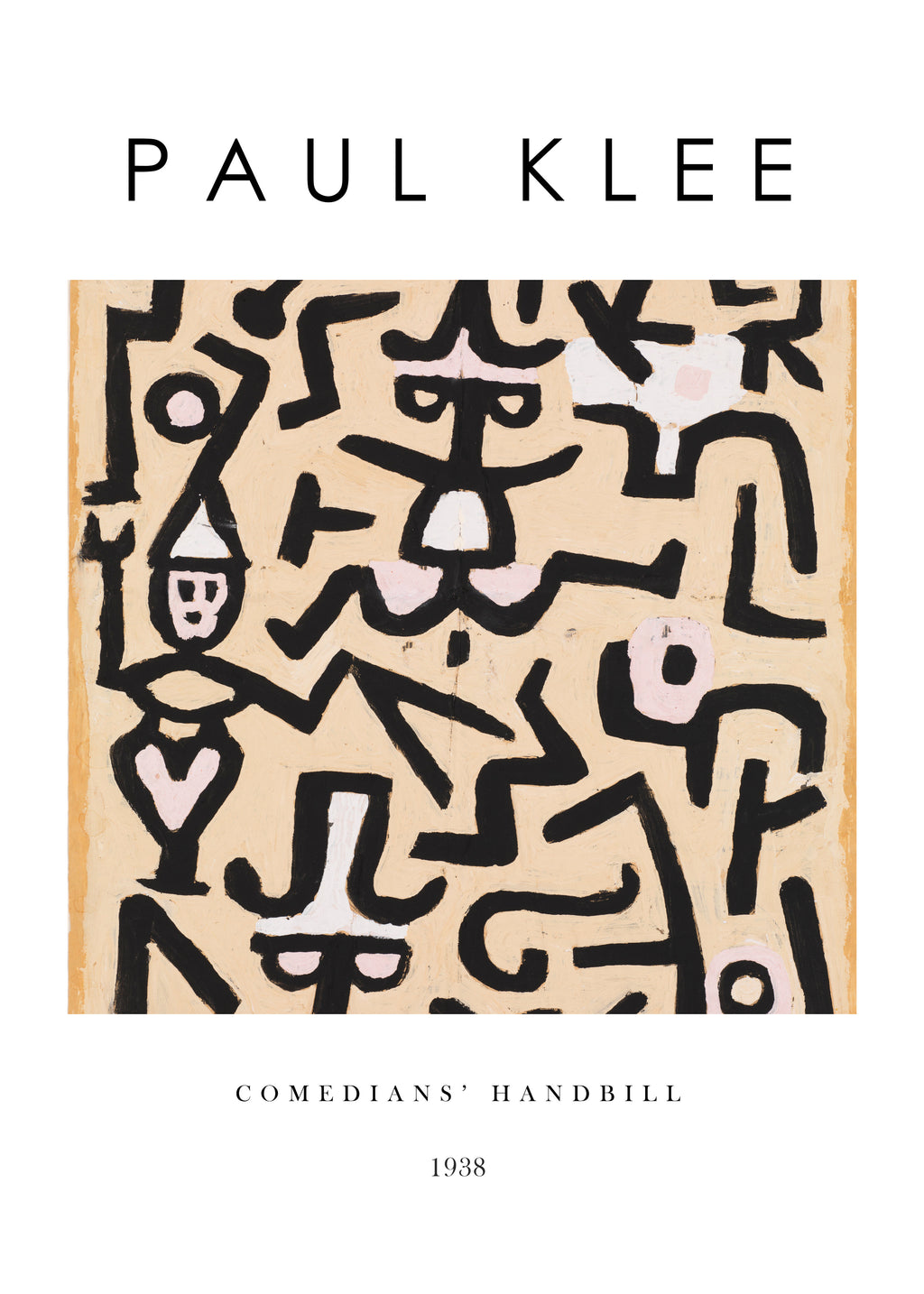 Comedians' Handbill Exhibition White - Paul Klee - Unframed art print
