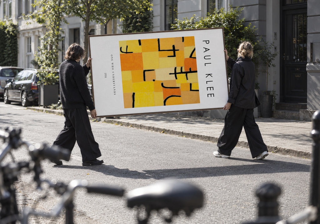 One Who Understands 2 Exhibition White - Paul Klee - Framed canvas in an interior