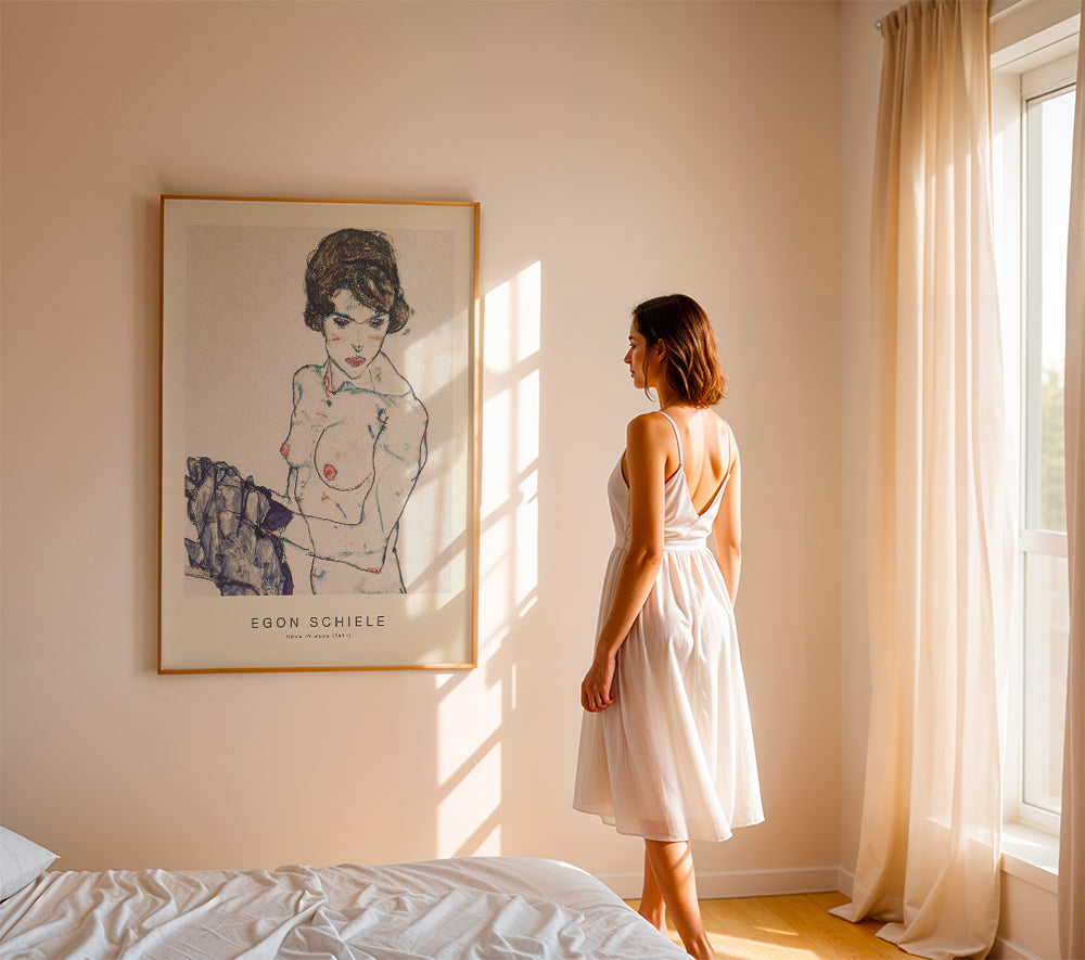 Nude in Blue (1914) - Egon Schiele