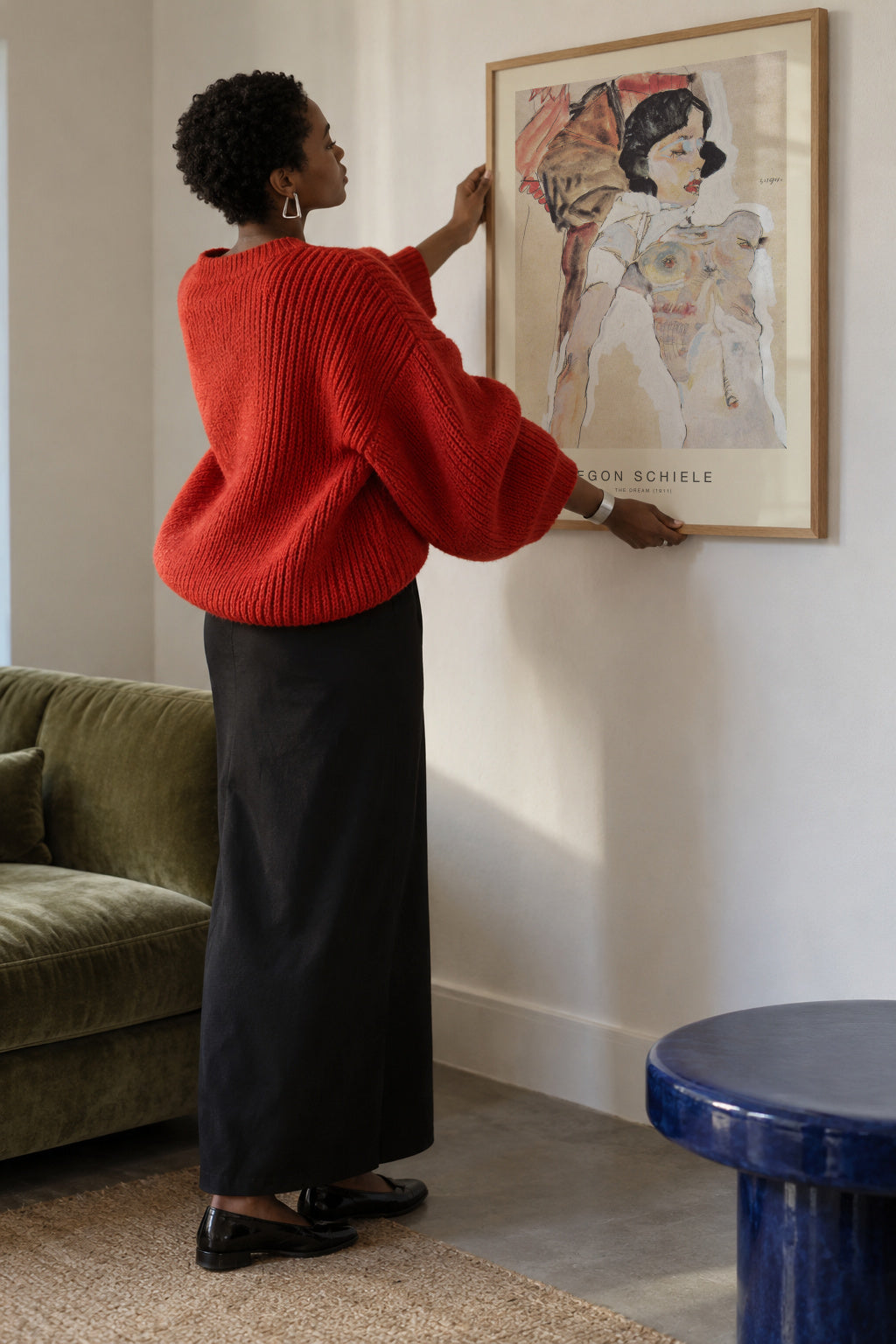 The Dream (Special Edition) - Egon Schiele - Framed poster in an interior