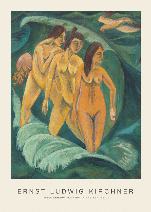 Three Friends Bathing in the Sea (Special Edition) - Ernst Ludwig Kirchner