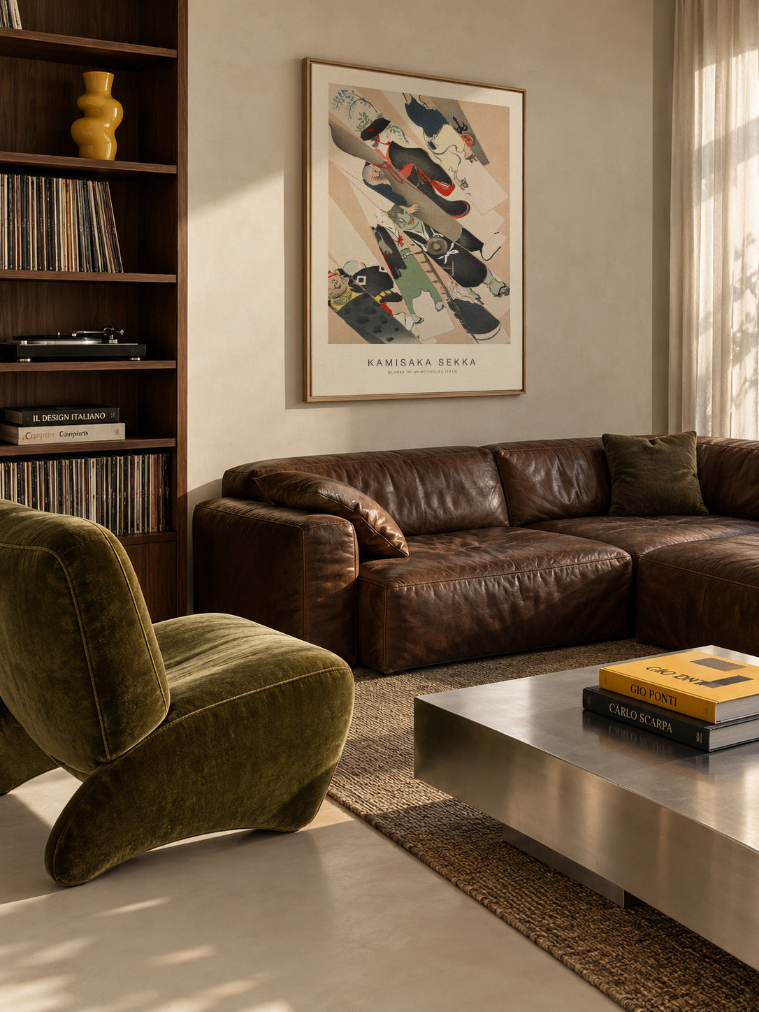 Blades of Momoyogusa (Special Edition) - Kamisaka Sekka - Framed canvas in an interior