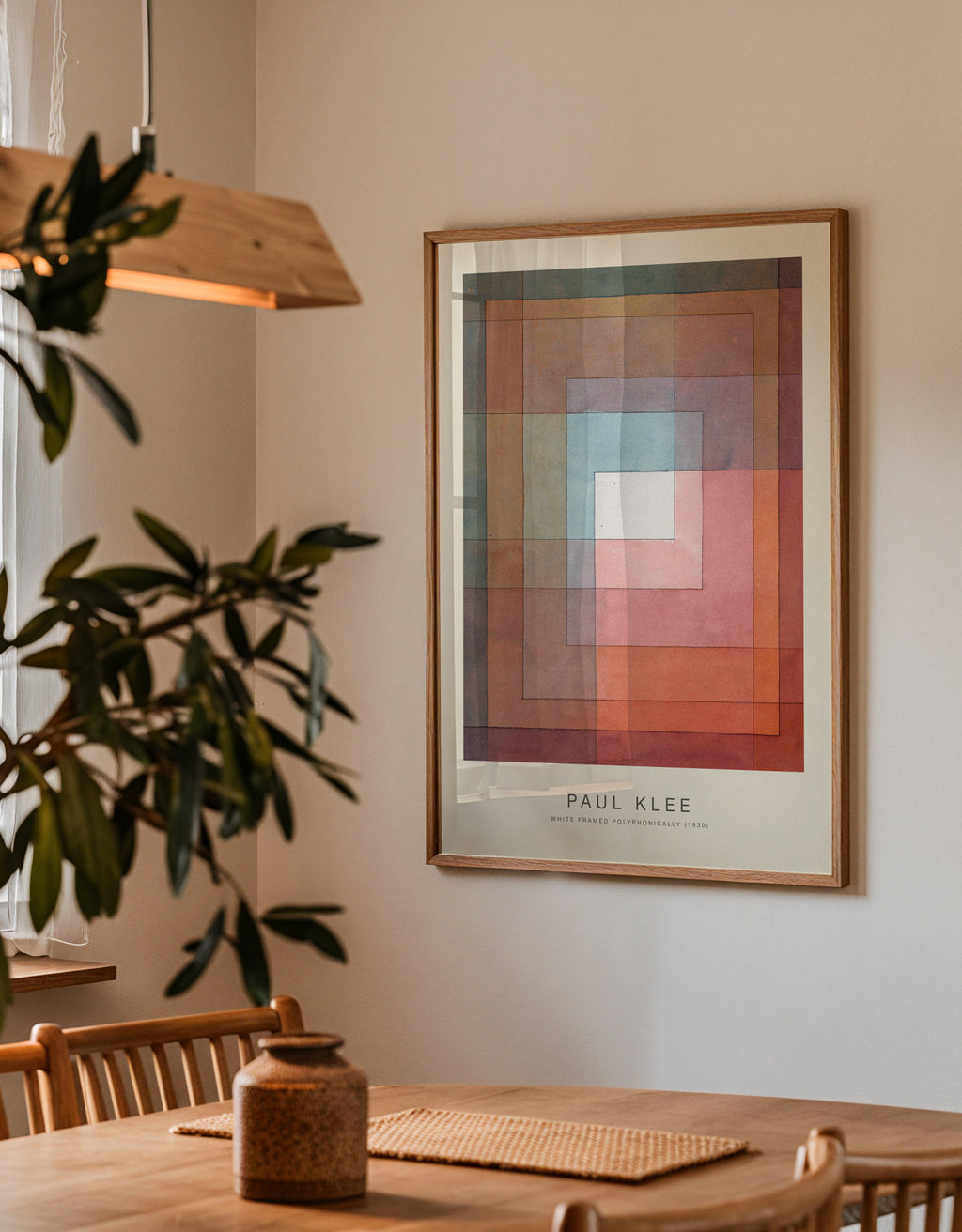 White Framed Polyphonically (Special Edition) - Paul Klee - Framed poster detail