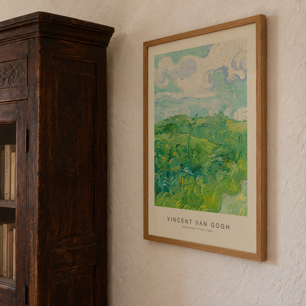 Green Wheat Fields (Special Edition) - Vincent van Gogh - Framed poster detail