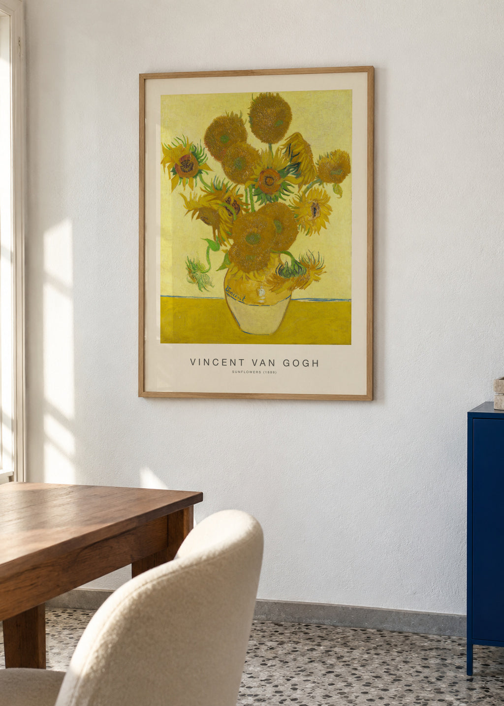 Sunflowers (Special Edition) - Vincent van Gogh - Framed poster in an interior
