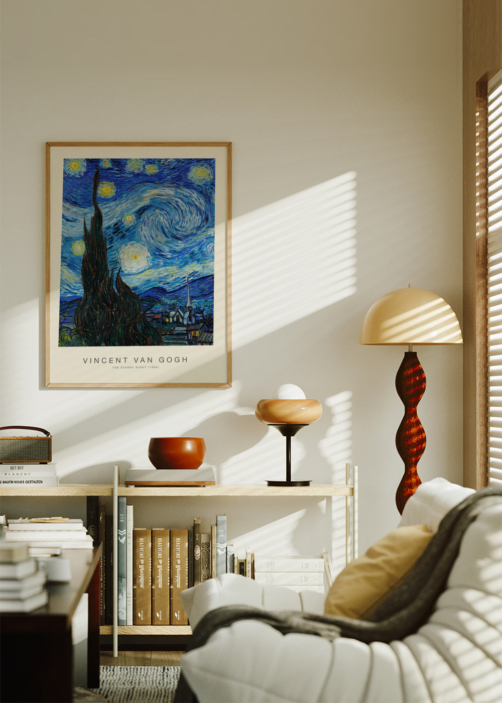 The Starry Night (Special Edition) - Vincent van Gogh - Framed poster in an interior