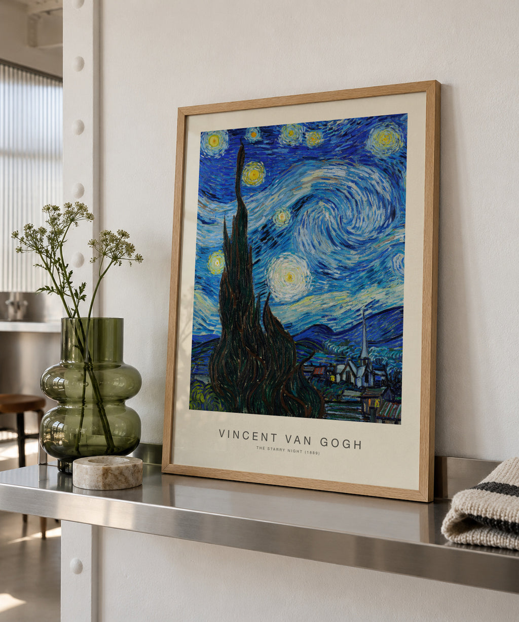 The Starry Night (Special Edition) - Vincent van Gogh - Framed poster in an interior