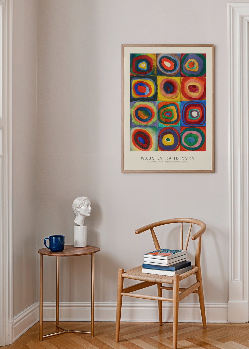 Squares with Concentric Circles (Special Edition) - Wassily Kandinsky - Framed poster in an interior