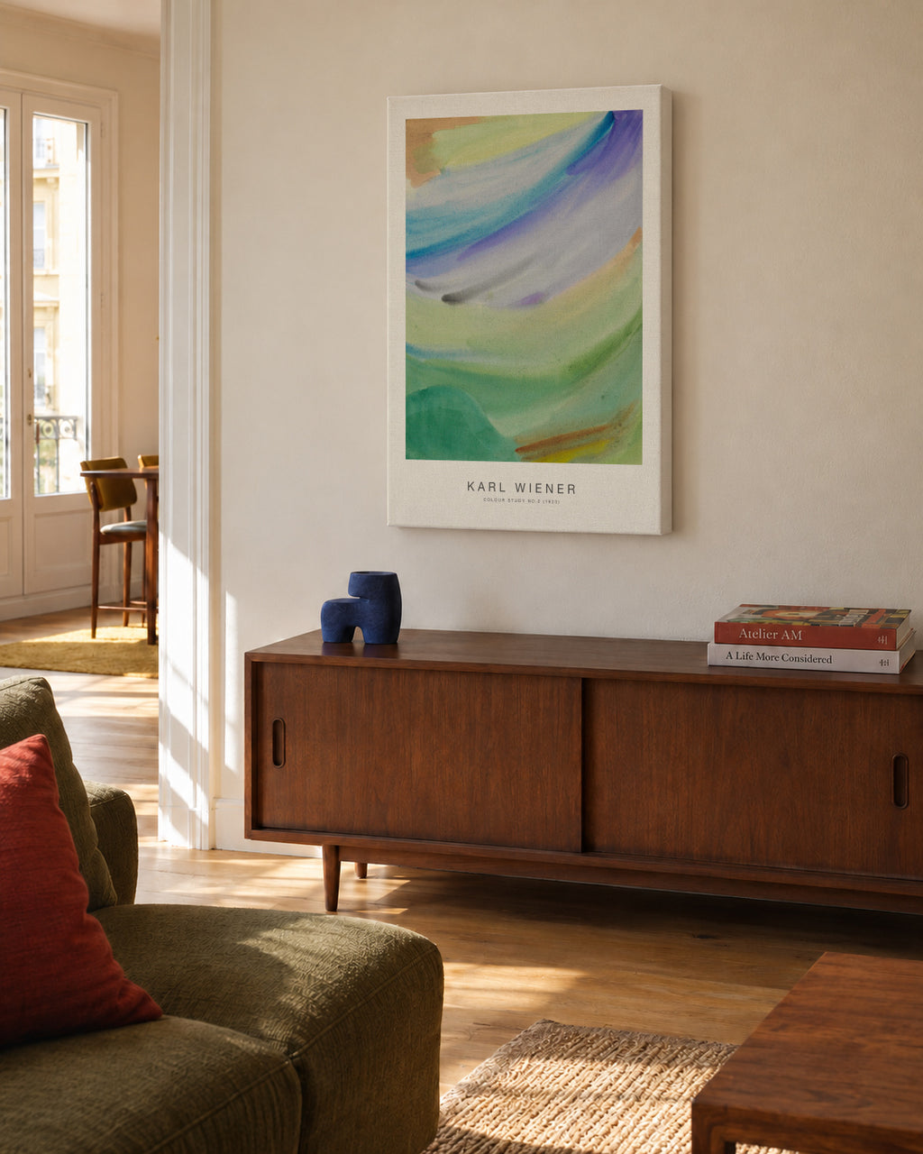 Colour Study No.2 - Karl Wiener - Unframed canvas in an interior