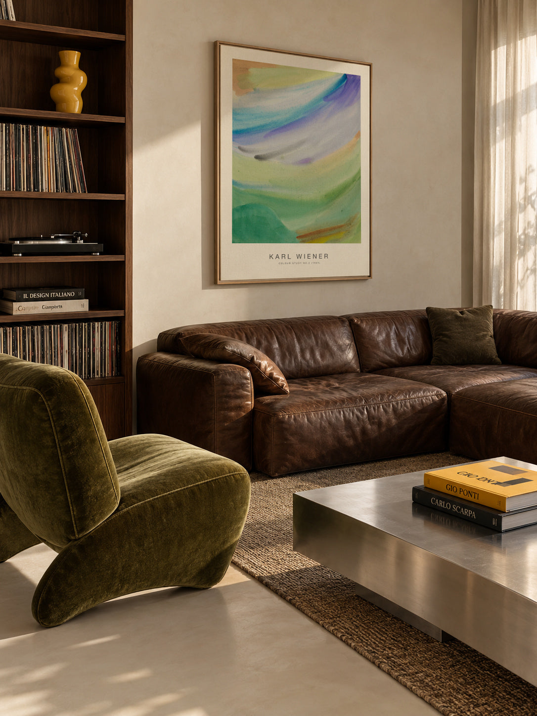 Colour Study No.2 - Karl Wiener - Framed canvas in an interior