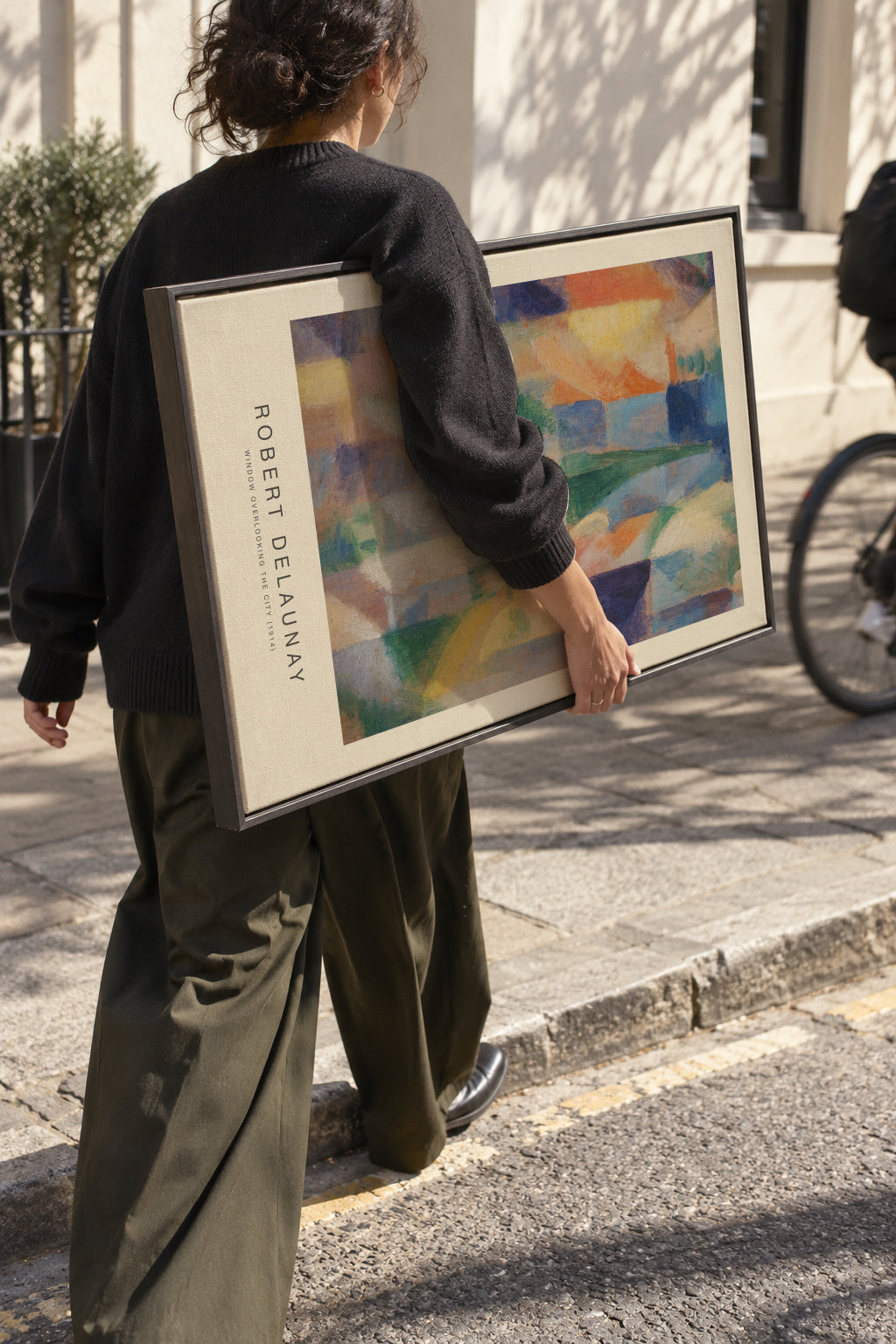 Window overlooking the City (Special Edition) - Robert Delaunay - Framed canvas in an interior