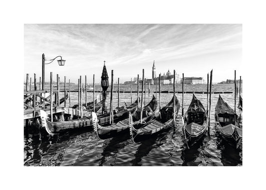 Black Venice - Gondolas for San Giorgio Maggiore