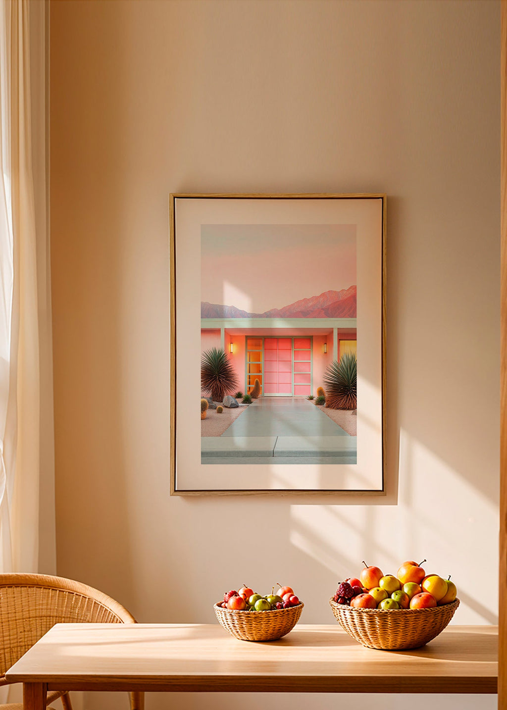 Botanical print Palm Springs pink – Canvas1