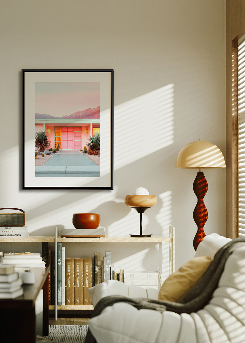 Botanical print Palm Springs pink – Canvas2